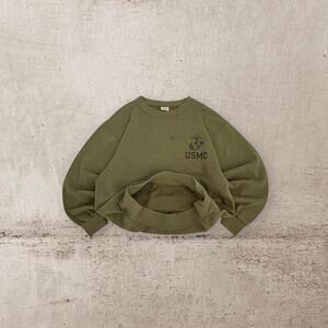 Vintage us marine corps og107 green crewneck sweatshirt